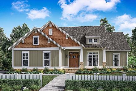 Cottage Country Craftsman Traditional Elevation of Plan 56901