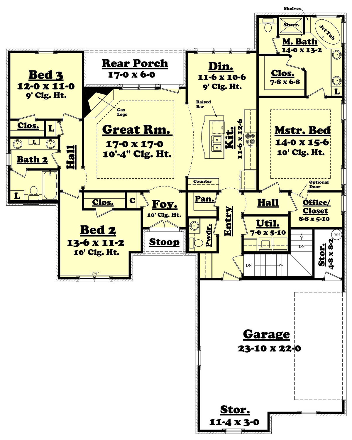 House Plan 56904 Alternate Level One