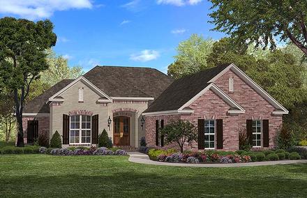 Country French Country Elevation of Plan 56904