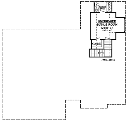 House Plan 56908 Second Level Plan