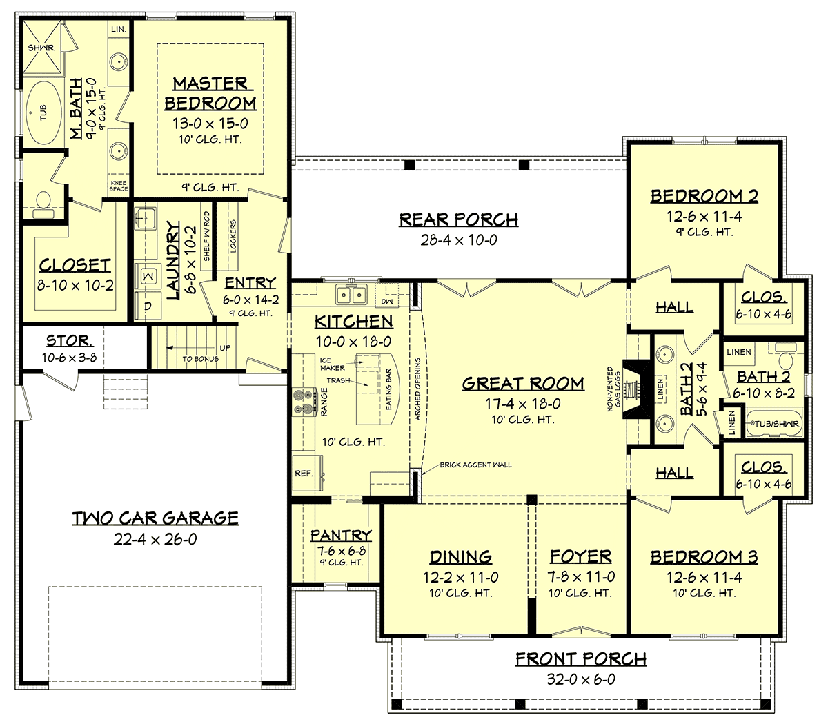 House Plan 56912 Alternate Level One