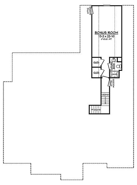 House Plan 56914 Second Level Plan