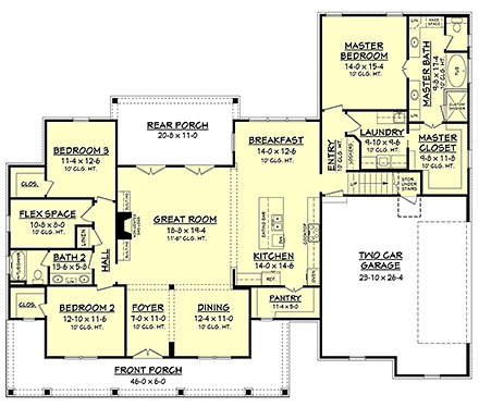 House Plan 56920 First Level Plan