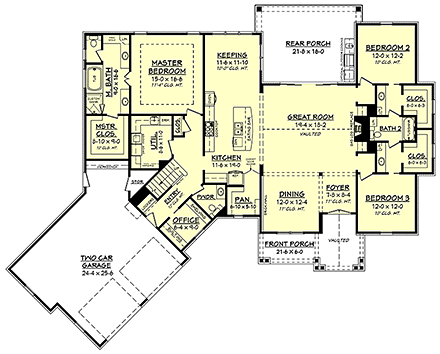 House Plan 56921 First Level Plan