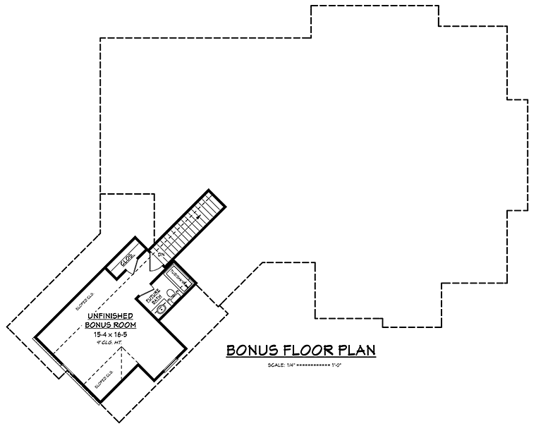 Country Craftsman Farmhouse Traditional Level Two of Plan 56921