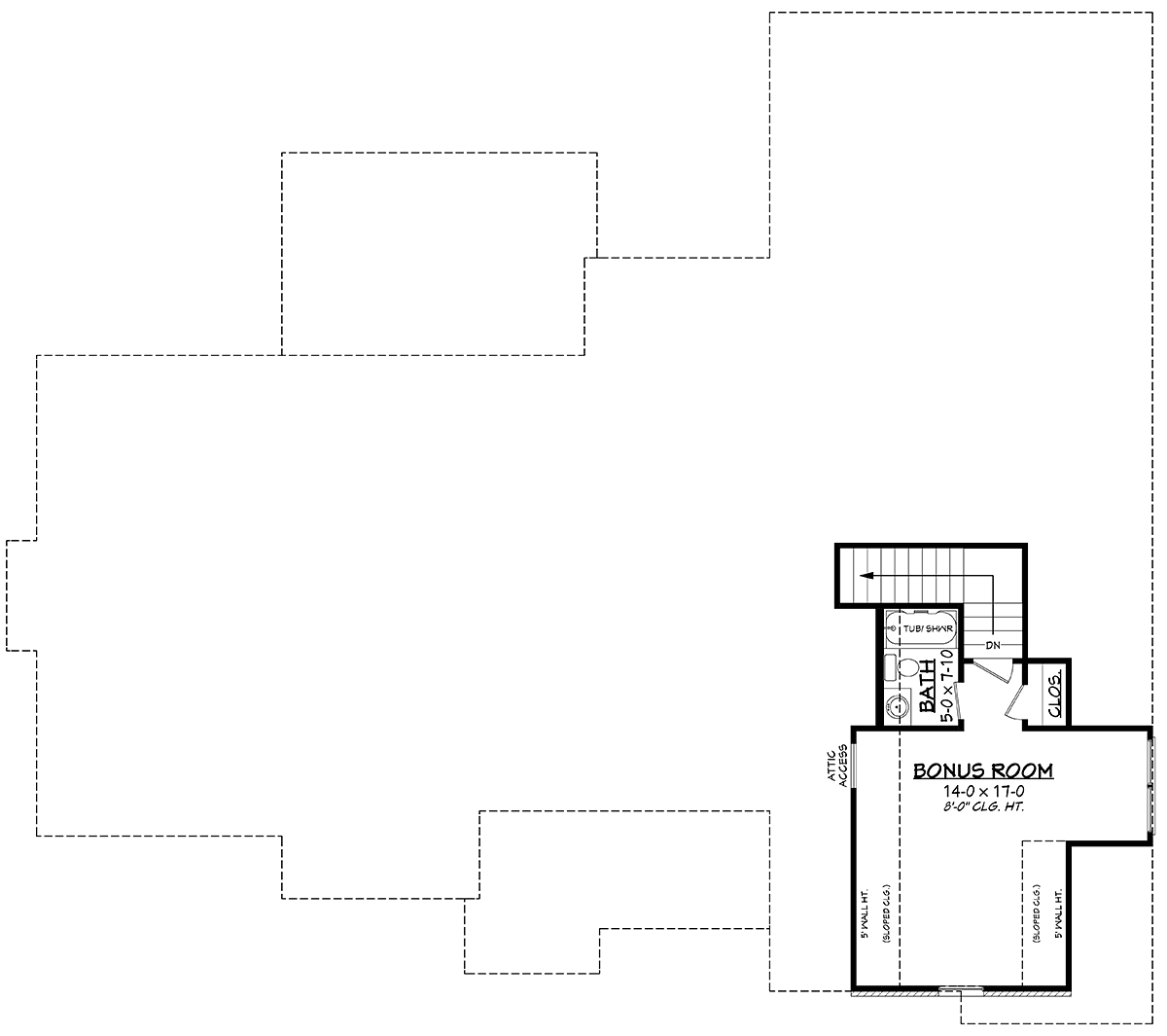 Country Craftsman Traditional Level Two of Plan 56924