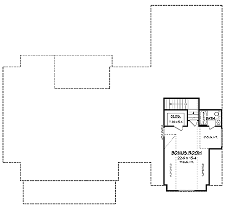 House Plan 56925 Second Level Plan