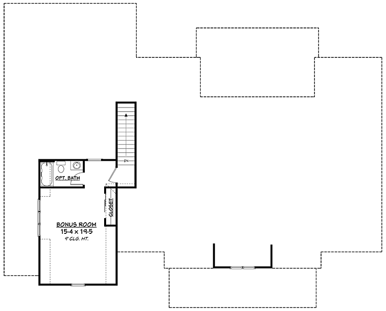 Cottage Country Farmhouse Southern Level Two of Plan 56926