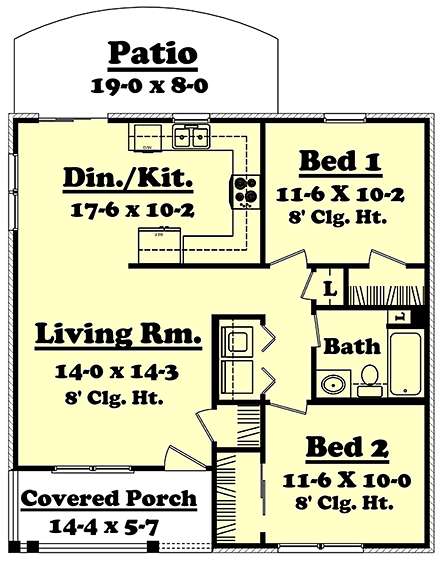 House Plan 56930 First Level Plan