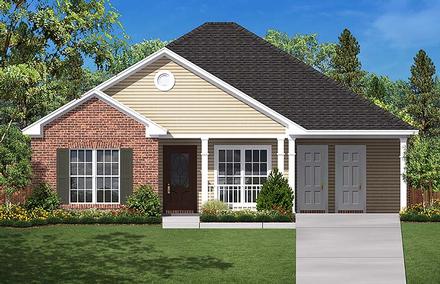 Country Ranch Traditional Elevation of Plan 56934