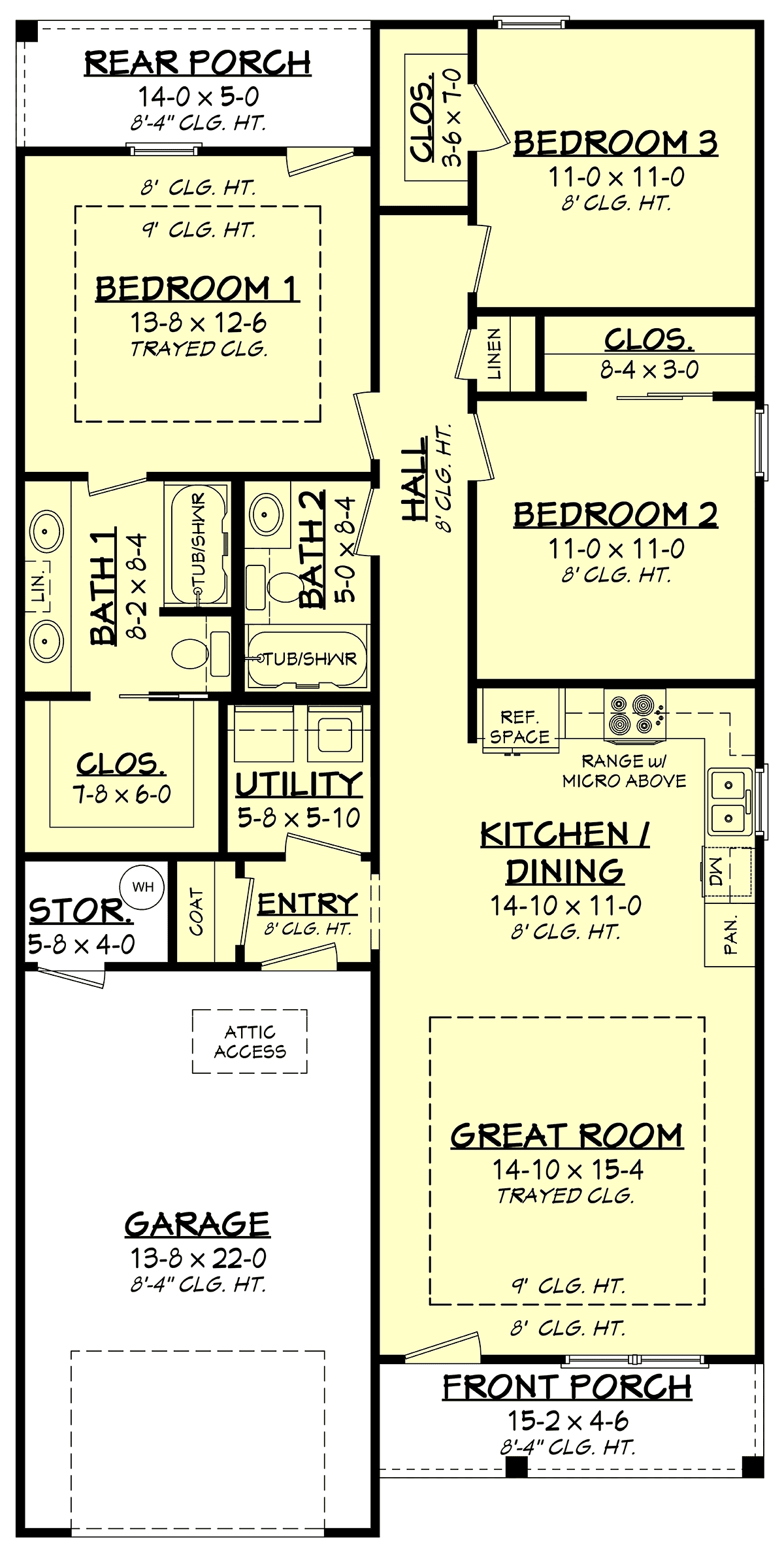 Country Ranch Traditional Level One of Plan 56936