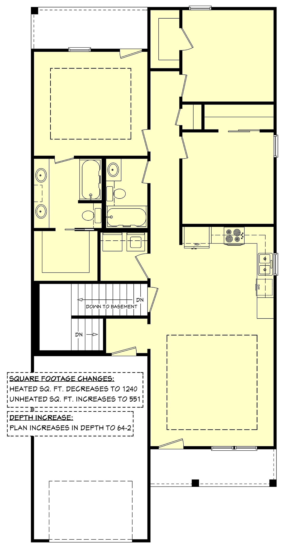 Country Ranch Traditional Alternate Level One of Plan 56936