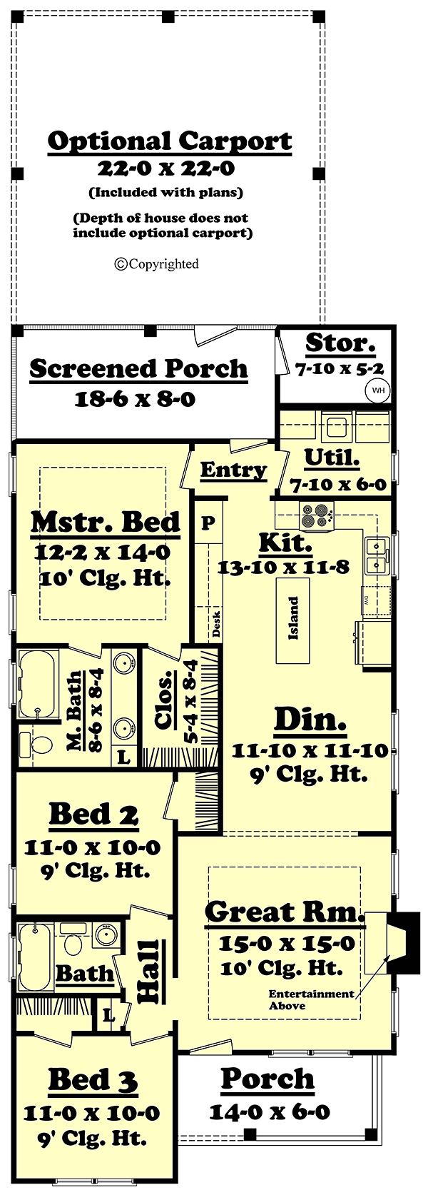 Cottage Country Southern Traditional Level One of Plan 56937