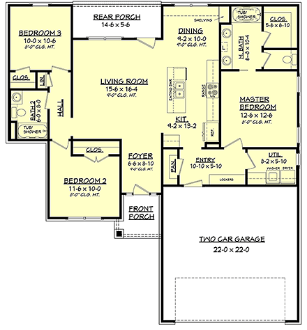 House Plan 56941 First Level Plan