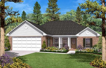 Country Ranch Traditional Elevation of Plan 56943