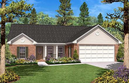 Country Ranch Traditional Elevation of Plan 56944