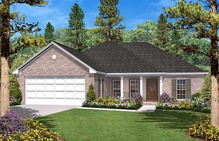 Country Ranch Traditional Elevation of Plan 56945