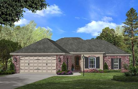 Country European French Country Elevation of Plan 56957