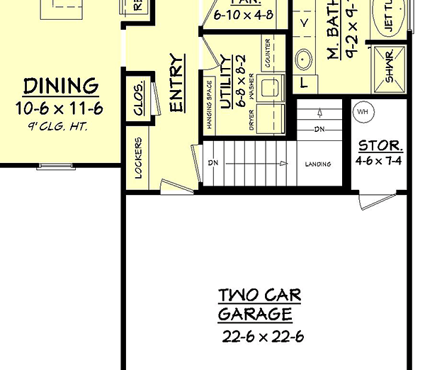 Cottage Country Craftsman Traditional Alternate Level One of Plan 56974