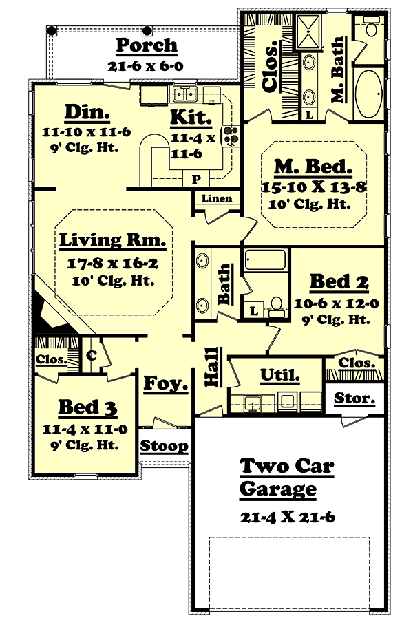 Country Traditional Level One of Plan 56979