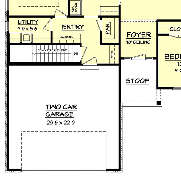 Country Craftsman Traditional Alternate Level One of Plan 56984