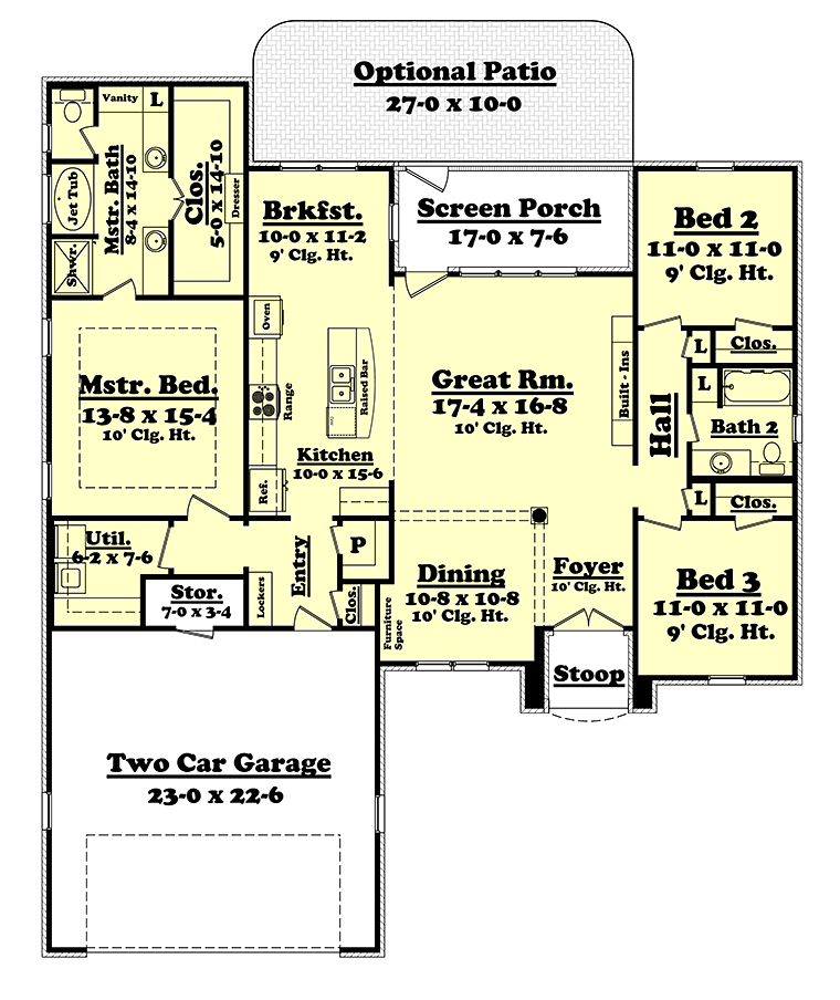 Country European French Country Level One of Plan 56990