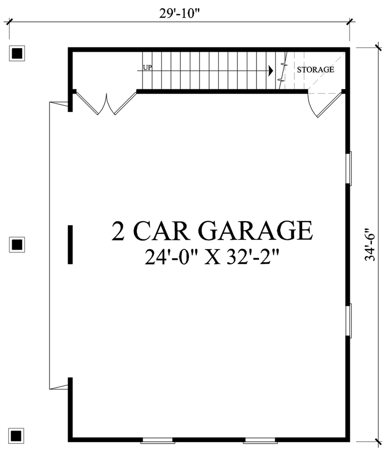 Cape Cod Country Farmhouse Level One of Plan 57056