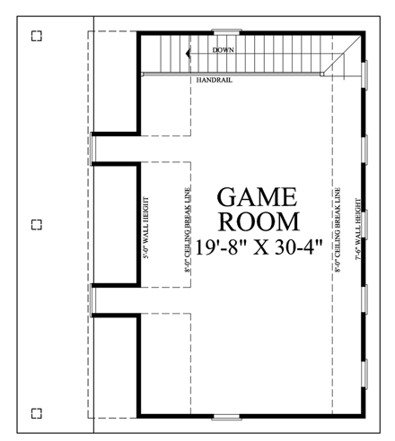 Garage Plan 57056 - 2 Car Garage Apartment Second Level Plan