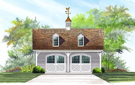 Cape Cod Country Farmhouse Elevation of Plan 57056