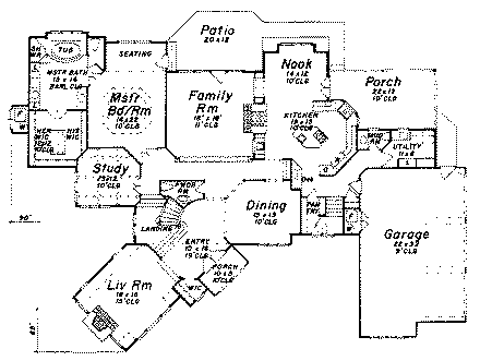 House Plan 57138 First Level Plan