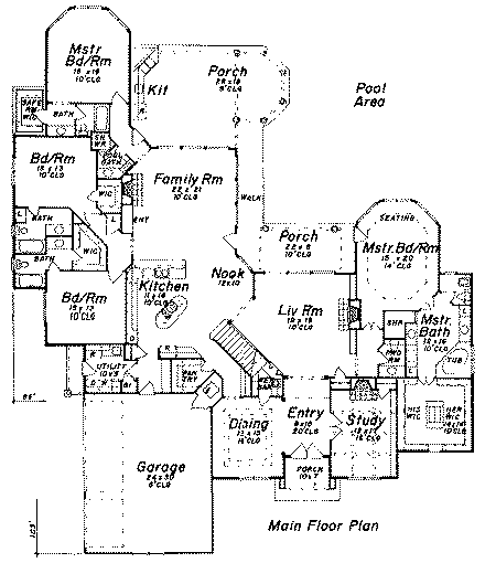 House Plan 57157 First Level Plan