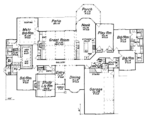 Ranch Level One of Plan 57191