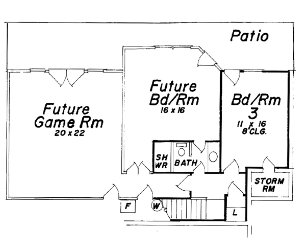 Mediterranean Lower Level of Plan 57219