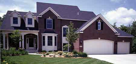 Country, European Plan with 2850 Sq. Ft., 3 Bedrooms, 3 Bathrooms, 3 Car Garage Elevation