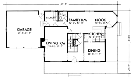 House Plan 57351 First Level Plan