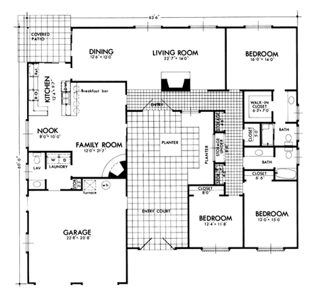 House Plan 57353 First Level Plan