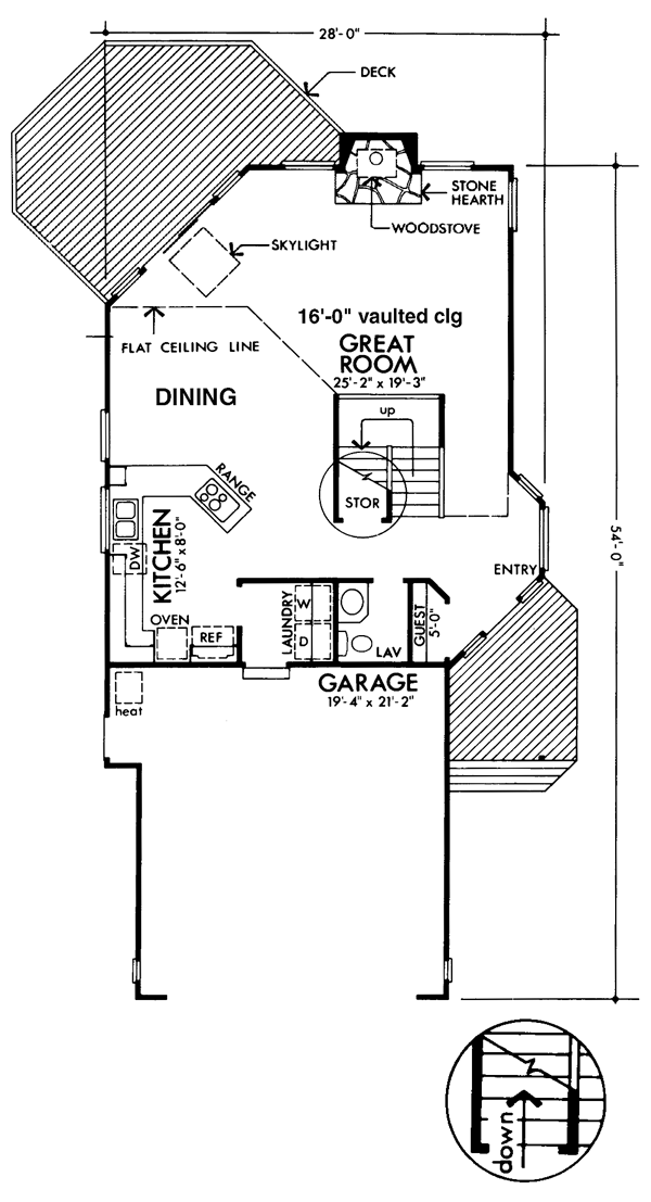 Narrow Lot Level One of Plan 57355