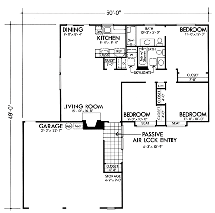 House Plan 57359 First Level Plan