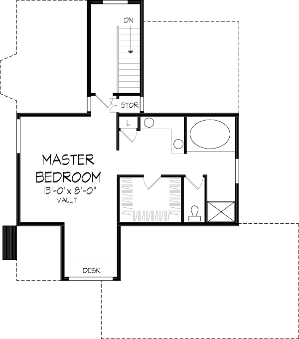 Bungalow Level Two of Plan 57367