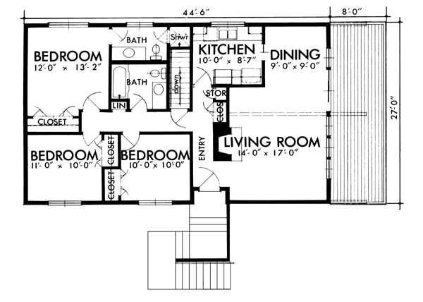 One-Story Level One of Plan 57370