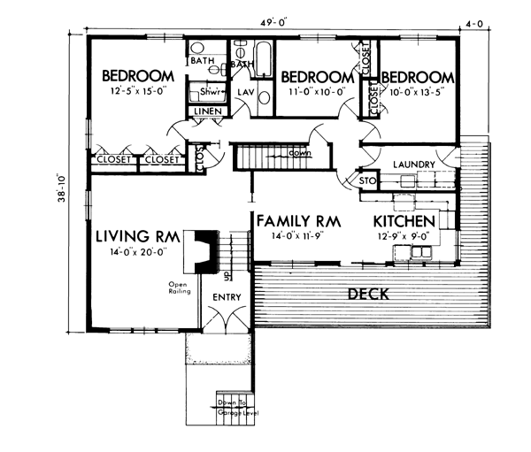 One-Story Alternate Level One of Plan 57372