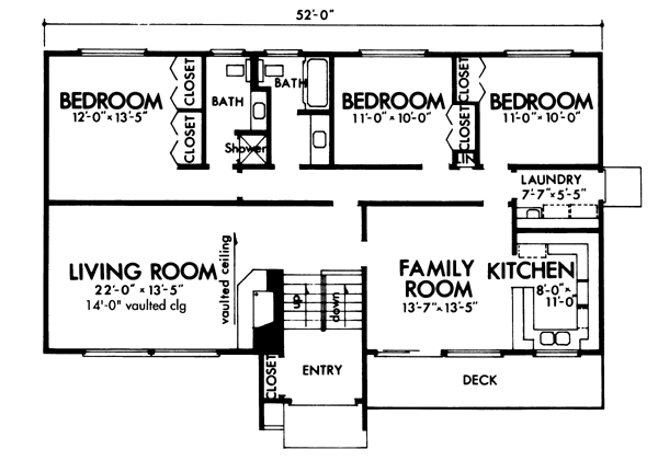 One-Story Level One of Plan 57375