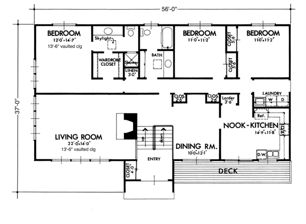 One-Story Level One of Plan 57376