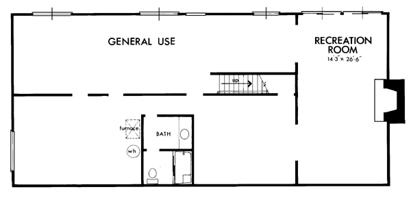 One-Story Lower Level of Plan 57378