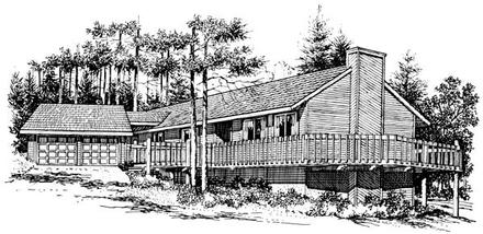 One-Story Elevation of Plan 57378