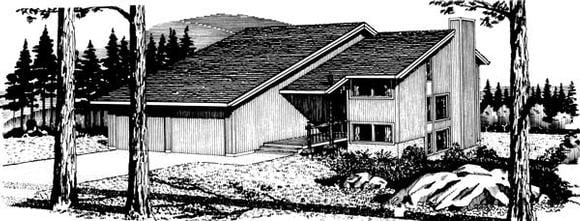 House Plan 57383 Elevation