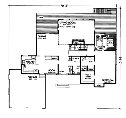 House Plan 57385 First Level Plan