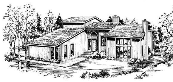 House Plan 57387 Elevation