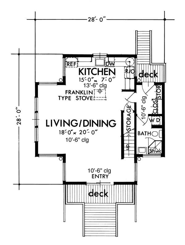 Narrow Lot Level One of Plan 57389