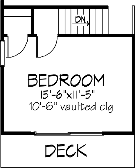 House Plan 57390 Second Level Plan